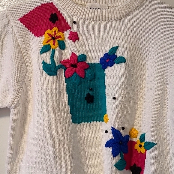 Alfred Dunner Vintage Womens Short Sleeve Sweater Size Large - Picture 2 of 6